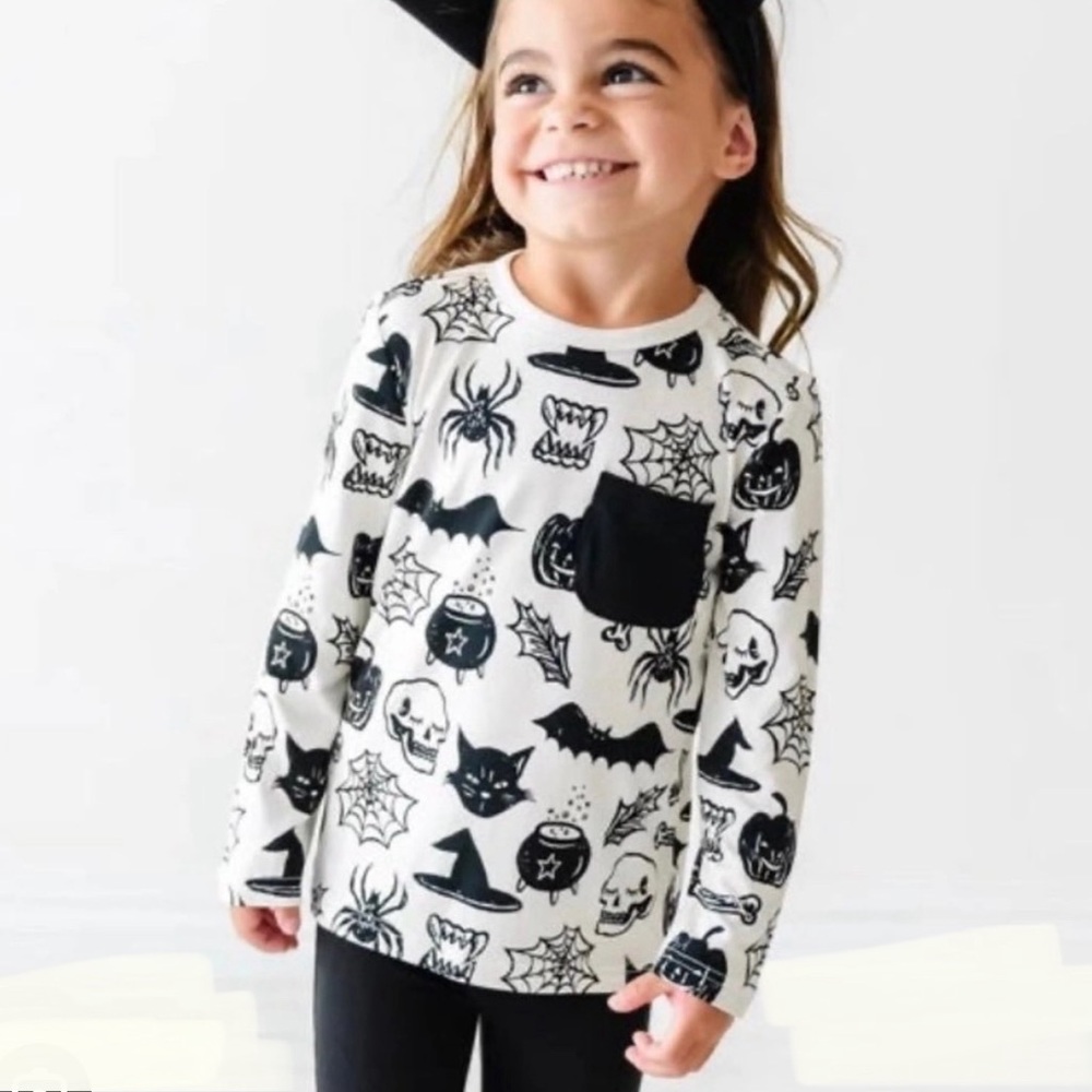Little Sleepies Halloween Witches Brew Play T shirt with pocket, 6-12 months
